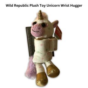 Wild Republic Plush Toy Wrist Hugger Unicorn Polka Dots Pastel Colors Girl's OS